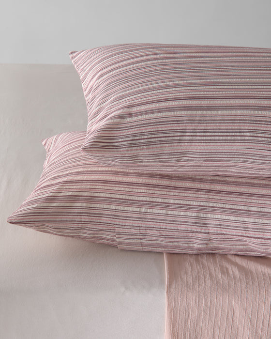 Rows Pillowcase Set