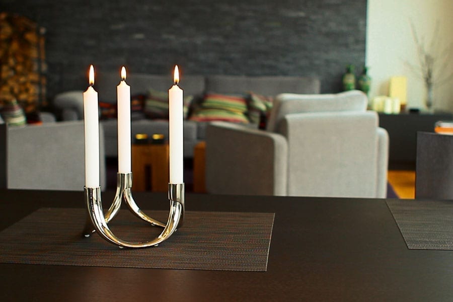 BOW 3-PIECE CANDLEHOLDER